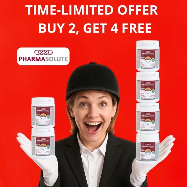 A 1:1 format ad featuring a person presenting supplement containers with a clear, time-limited promotional offer.